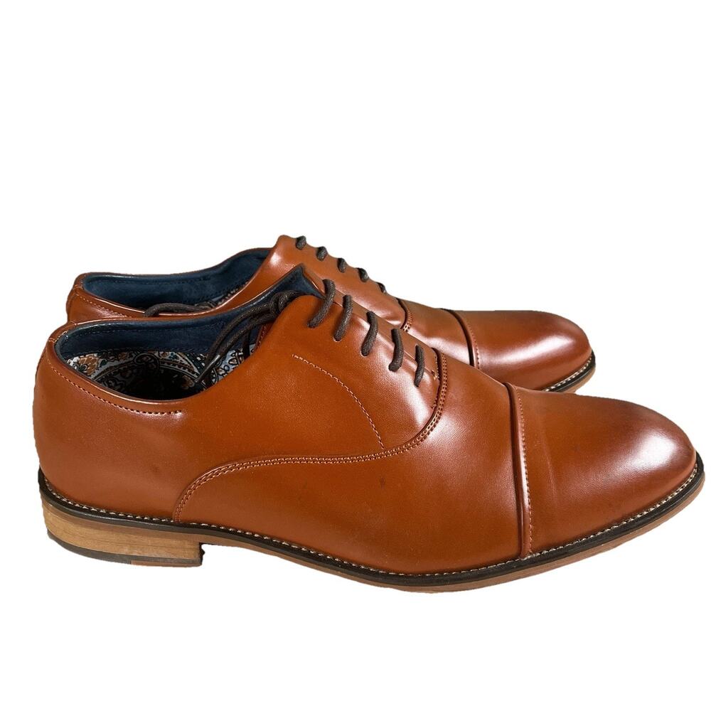 BRUNO MARC NEW YORK Mens Louis 2 Brown Oxford Dress Shoe Size 10.5 Wide